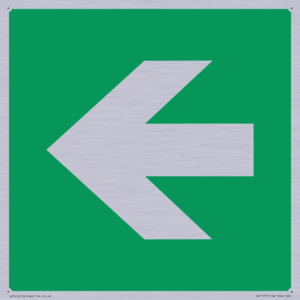 E913 Safe condition: Left arrow (90 deg supplimentary)